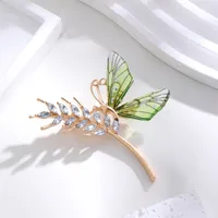 Elegant Cute Dragonfly Butterfly Alloy Inlay Rhinestones Unisex Brooches sku image 10