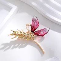 Elegant Cute Dragonfly Butterfly Alloy Inlay Rhinestones Unisex Brooches sku image 5