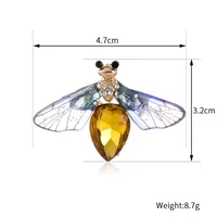 Elegant Cute Dragonfly Butterfly Alloy Inlay Rhinestones Unisex Brooches main image 3