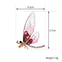 Elegant Cute Dragonfly Butterfly Alloy Inlay Rhinestones Unisex Brooches main image 5