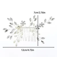 Bridal Headwear Pure Handmade Pearl Crystal Hair Comb main image 1