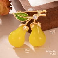 Simple Style Classic Style Fruit Copper Inlay Resin Zircon Women's Brooches main image 7