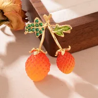 Simple Style Classic Style Fruit Copper Inlay Resin Zircon Women's Brooches main image 5