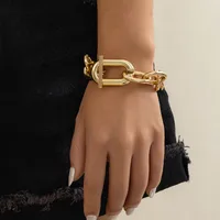 Exaggerated Simple Style Classic Style Solid Color Ccb Alloy Aluminum Wholesale Bracelets main image 1