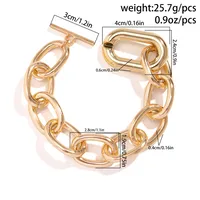 Exaggerated Simple Style Classic Style Solid Color Ccb Alloy Aluminum Wholesale Bracelets main image 6