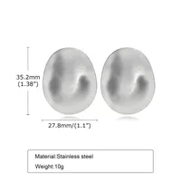 1 Pair Simple Style Solid Color Plating 304 Stainless Steel Titanium Steel 18K Gold Plated Ear Studs main image 1