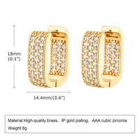 1 Pair IG Style Vintage Style U Shape Plating Inlay Brass Zircon Hoop Earrings main image 4
