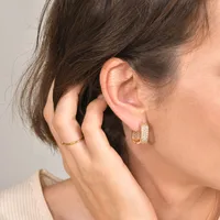 1 Pair IG Style Vintage Style U Shape Plating Inlay Brass Zircon Hoop Earrings main image 3