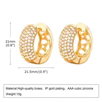 1 Pair IG Style Vintage Style U Shape Plating Inlay Brass Zircon Hoop Earrings main image 10