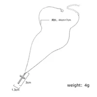Hip Hop Cross Pendant Diamond Necklace main image 1