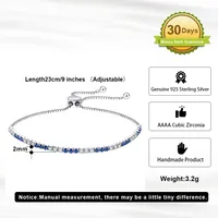 925 Sterling Silver Bracelets Simple Style Classic Style Shiny main image 6