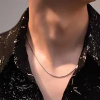 925 Sterling Silver Plating Solid Color Necklace main image 2
