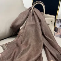 Women's Elegant Solid Color Polyester Silk Scarf main image 3