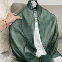 Women's Elegant Solid Color Polyester Silk Scarf sku image 1