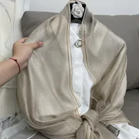 Women's Elegant Solid Color Polyester Silk Scarf sku image 2