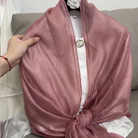 Women's Elegant Solid Color Polyester Silk Scarf sku image 10