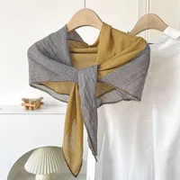Women's Simple Style Color Block Cotton And Linen Scarf main image 2