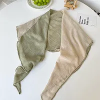 Women's Simple Style Color Block Cotton And Linen Scarf main image 3