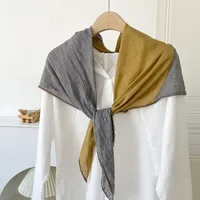 Women's Simple Style Color Block Cotton And Linen Scarf main image 4