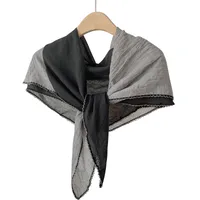 Women's Simple Style Color Block Cotton And Linen Scarf main image 5