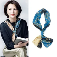 Women's Elegant Simple Style Geometric Chiffon Printing Silk Scarf main image 2