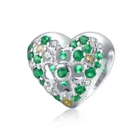 1 Piece 925 Sterling Silver Rhinestones Heart Shape Jewelry Accessories main image 2