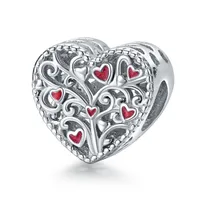 1 Piece 925 Sterling Silver Rhinestones Heart Shape Jewelry Accessories main image 4