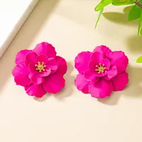 1 Pair Sweet Flower Plating Alloy Gold Plated Ear Studs main image 2