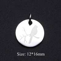 5 Pieces Stainless Steel 18K Gold Plated Bird main image 6