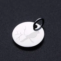 5 Pieces Stainless Steel 18K Gold Plated Bird main image 4