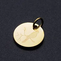 5 Pieces Stainless Steel 18K Gold Plated Bird main image 2