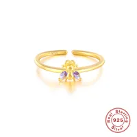 925 Sterling Silver Zircon Open Rings main image 4