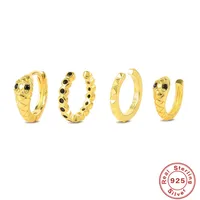 1 Set 925 Sterling Silver Zircon Geometric Earrings sku image 4