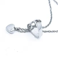 Simple Style Heart Shape Stainless Steel Polishing Pendant Necklace main image 3