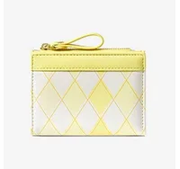 Women's Girl's Lingge Pu Leather Zipper Wallets sku image 2