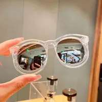 Fashion Solid Color Ac Round Frame Full Frame Kids Sunglasses sku image 9