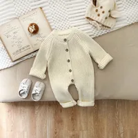 Cute Solid Color Polyacrylonitrile Fiber Baby Rompers sku image 8
