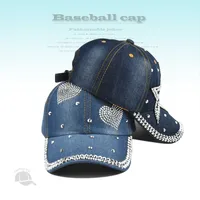 Women's Lady Simple Style Star Rhinestone Curved Eaves Baseball Cap main image 1