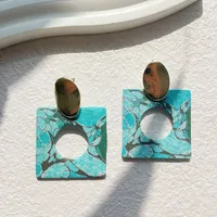 1 Pair Pastoral Classic Style Round Dots Ditsy Floral Plating Alloy Soft Clay 14k Gold Plated Drop Earrings sku image 2