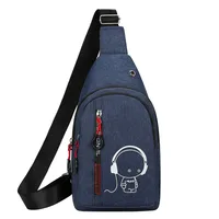 Men's Streetwear Cartoon Nylon Waterproof Waist Bags sku image 3