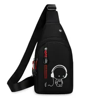 Men's Streetwear Cartoon Nylon Waterproof Waist Bags sku image 2