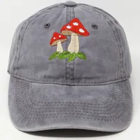 Women's Cute Retro Mushroom Embroidery Curved Eaves Baseball Cap sku image 1