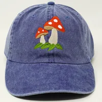 Women's Cute Retro Mushroom Embroidery Curved Eaves Baseball Cap sku image 6