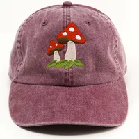 Women's Cute Retro Mushroom Embroidery Curved Eaves Baseball Cap main image 1