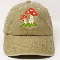Women's Cute Retro Mushroom Embroidery Curved Eaves Baseball Cap sku image 7