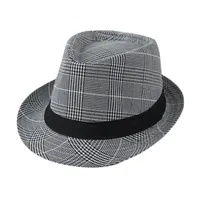 Children Unisex Adults Basic Retro Simple Style Solid Color Wide Eaves Fedora Hat main image 2