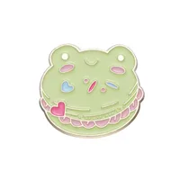Cartoon Style Cute Animal Cartoon Frog Alloy Stamping Stoving Varnish Plating Unisex Cartoon Pinback Badge Brooches Collar Pin sku image 102
