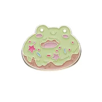 Cartoon Style Cute Animal Cartoon Frog Alloy Stamping Stoving Varnish Plating Unisex Cartoon Pinback Badge Brooches Collar Pin sku image 98