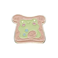 Cartoon Style Cute Animal Cartoon Frog Alloy Stamping Stoving Varnish Plating Unisex Cartoon Pinback Badge Brooches Collar Pin sku image 113