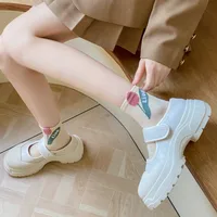 Women's Sweet Flower Cotton Crew Socks A Pair main image 4
